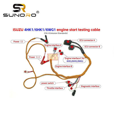 SUNORO High Quality I-suzu Starter Test Cable 6WG1 4UK1 6HK1 Wiring Harness
