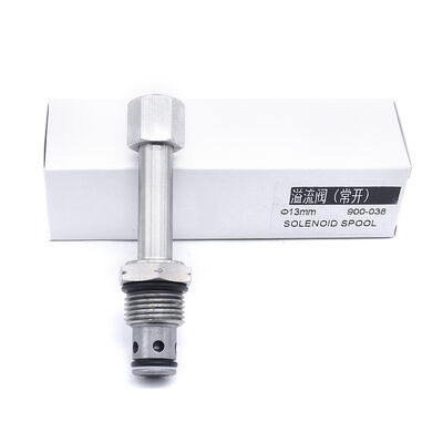 Factory Price Excavators Electric Spare Parts Hydraulic Solenoid Valve Spool Core for Relief Valve Normally Open 13mm