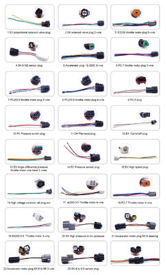 SUNORO SK200-6E SK200-8 Connector Excavator Electric Parts Solenoid Valve Plug for Ko-belco