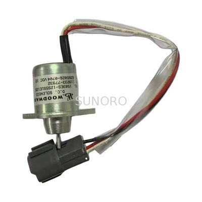 12V / 24V Excavator Engine Fuel Shut Off Stop Solenoid Valve OEM 1503ES-12S5SUC12S 119233-77932 119233-77931 425-35925
