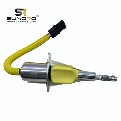 SUNORO High Quality 3928161 R290 24V Diesel Fuel Shut Solenoid 24V 3928161 Cut Off Solenoid Valve for Excavator R290